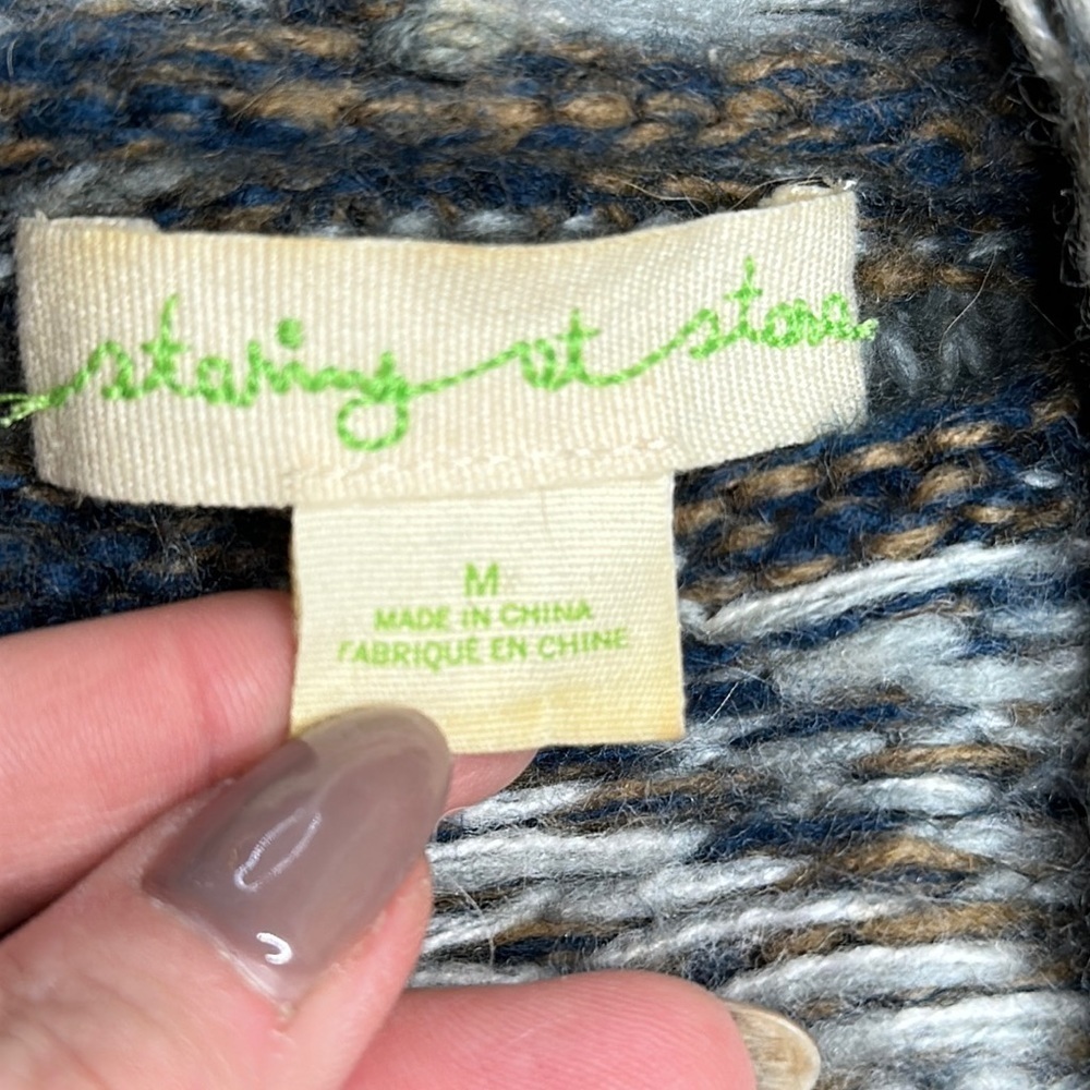 Anthropologie Sweater | Staring at Stars Anthro Aztec Drape Front Cardig… - Picture 9 of 10